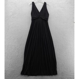 IMAN Black Sleeveless Maxi Dress Size M Stretch Rayon Spandex Women Elegant‎ NWT